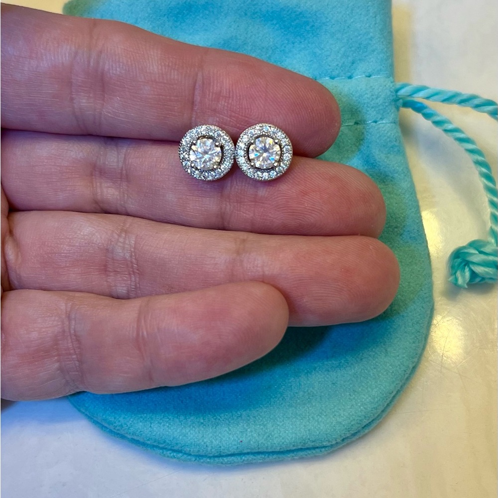 Designer inspired Soleste stud CZ earrings